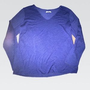 Italian Lagenlook Blue Wool / Angora Mix Top Small